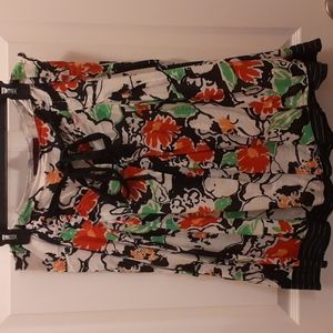 Lightweight cotton floral skirt